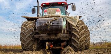Tractor on a farm