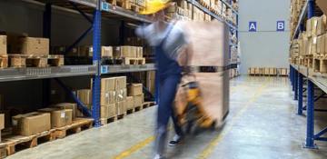 Person in warehouse